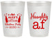 Personalized Christmas 20 oz Frosted Cups - Naughty Af | 280084
