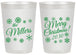 Personalized Christmas 20 oz Frosted Cups - Snowflakes | 280089