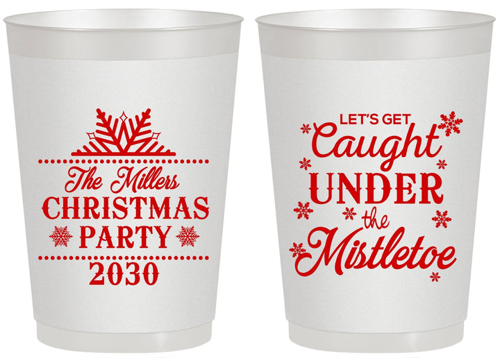 Personalized Christmas 20 oz Frosted Cups - Mistletoe | 280092