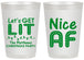 Personalized Christmas 20 oz Frosted Cups - Nice Af | 280093