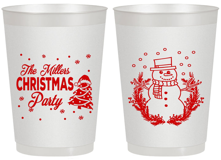 Personalized Christmas 20 oz Frosted Cups - Snowman | 280096