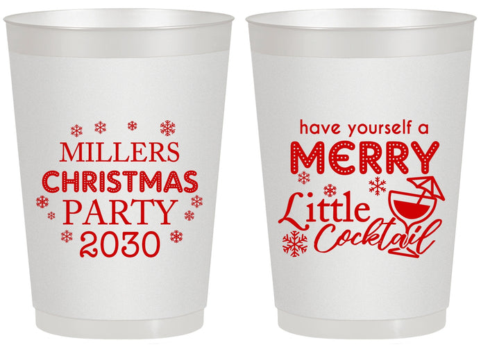 Personalized Christmas 20 oz Frosted Cups - Cocktail | 280098