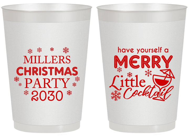Personalized Christmas 20 oz Frosted Cups - Cocktail | 280098