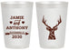 Personalized Wedding 20 oz Frosted Cups - Deer | 282