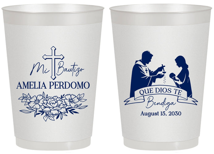 Personalized Baptism 20 oz Frosted Cups - Mi Bautizo | 290001