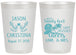 Personalized Wedding 20 oz Frosted Cups - Sandy Feet Salty Kisses | 291