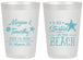 Personalized Wedding 20 oz Frosted Cups - Started On The Beach | 295