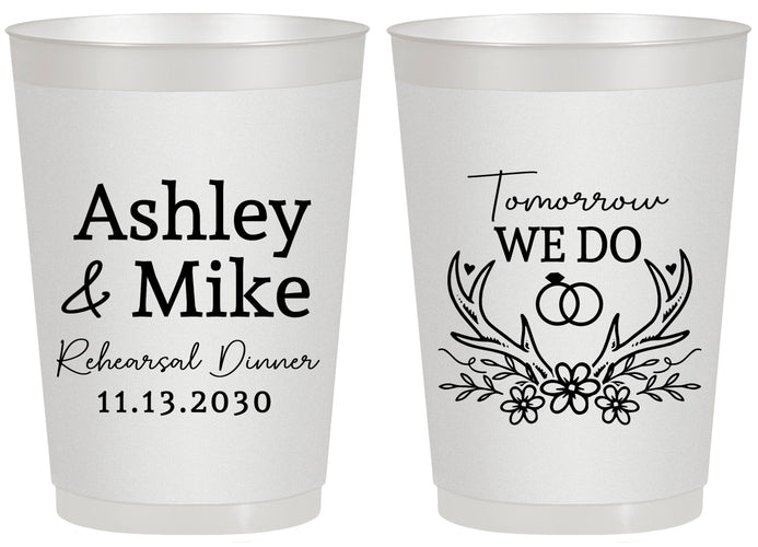Personalized Rehearsal Dinner 20 oz Frosted Cups - Tomorrow We Do | 30002