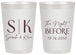 Personalized Rehearsal Dinner 20 oz Frosted Cups - The Night Before | 30009