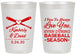Personalized Wedding 20 oz Frosted Cups - Baseball | 301