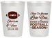 Personalized Wedding 20 oz Frosted Cups - Football | 302