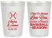 Personalized Wedding 20 oz Frosted Cups - Baseball | 303