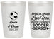 Personalized Wedding 20 oz Frosted Cups - Soccer | 307