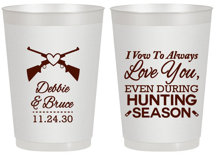 Personalized Wedding 20 oz Frosted Cups - Hunting | 308