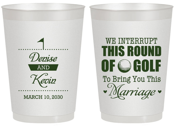 Personalized Wedding 20 oz Frosted Cups - We Interrupt Golf | 309