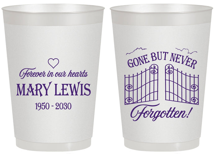 Personalized Memorial 20 oz Frosted Cups - Gone But Never Forgotten | 310001