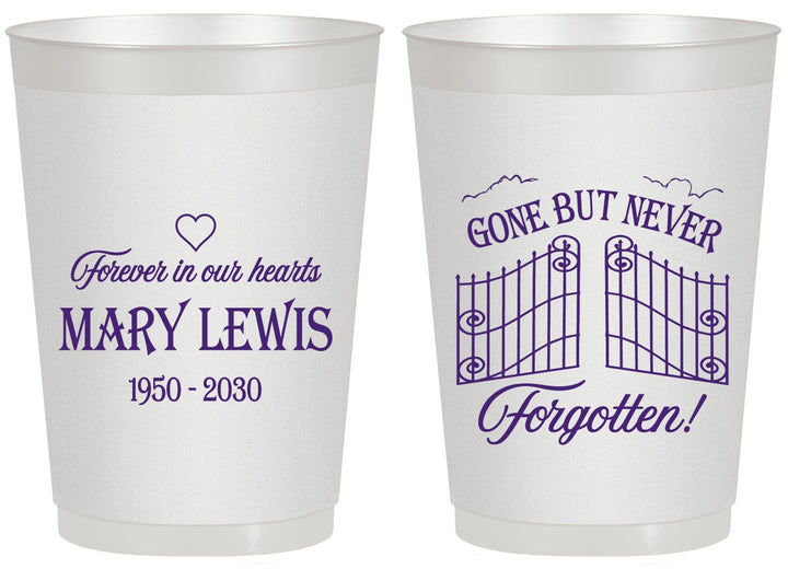Personalized Memorial 20 oz Frosted Cups - Gone But Never Forgotten | 310001