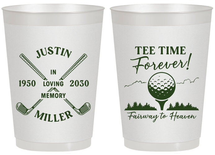 Personalized Memorial 20 oz Frosted Cups - Fairway To Heavens | 310007