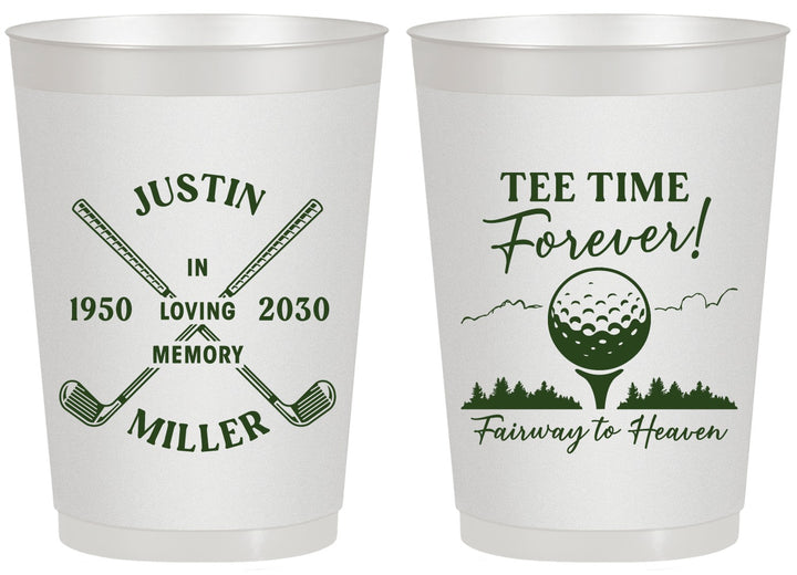Personalized Memorial 20 oz Frosted Cups - Fairway To Heavens | 310007