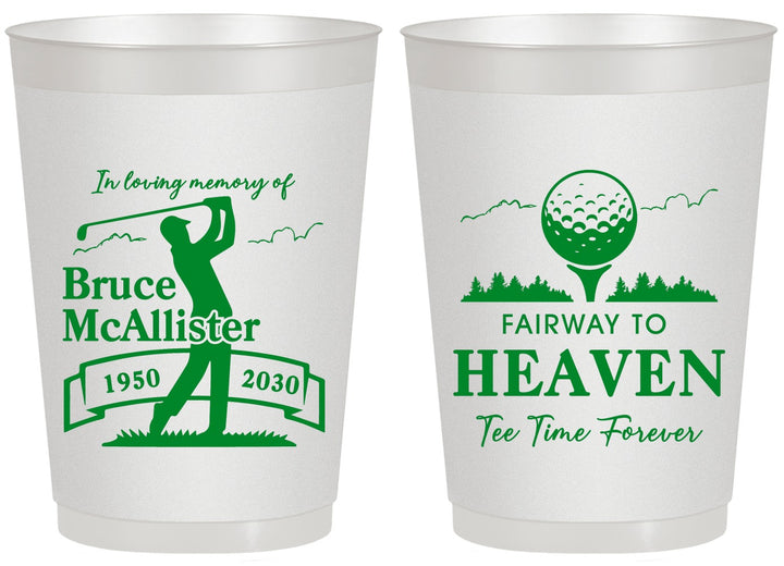 Personalized Memorial 20 oz Frosted Cups - Fairway To Heavens | 310008