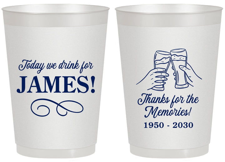 Personalized Memorial 20 oz Frosted Cups - Thanks For The Memories | 310011