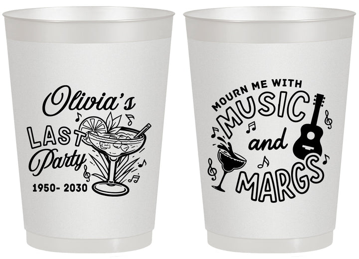 Personalized Memorial 20 oz Frosted Cups - Mourn Me With Music | 310012