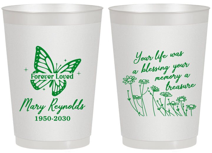 Personalized Memorial 20 oz Frosted Cups - Forever Loved | 310013