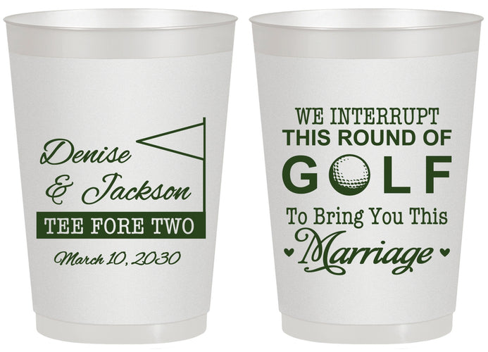 Personalized Wedding 20 oz Frosted Cups - We Interrupt Golf | 315