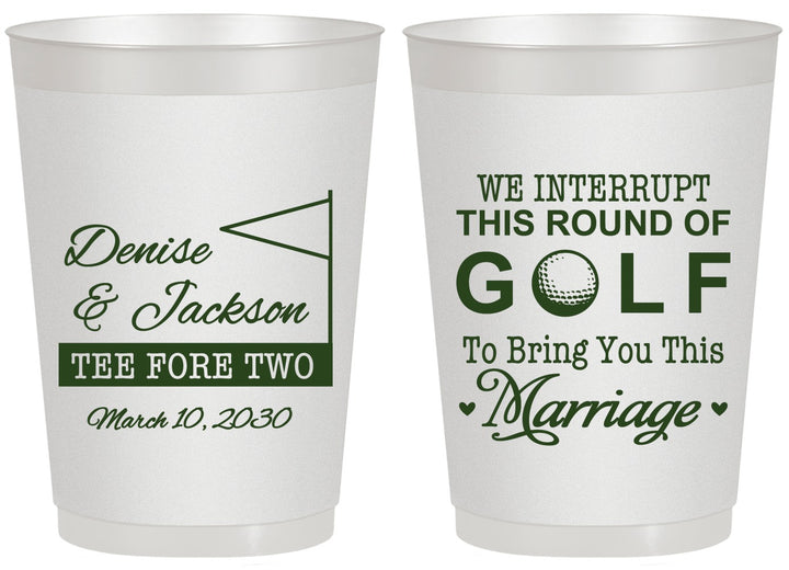 Personalized Wedding 20 oz Frosted Cups - We Interrupt Golf | 315