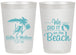 Personalized Wedding 20 oz Frosted Cups - We Did It On The Beach | 317