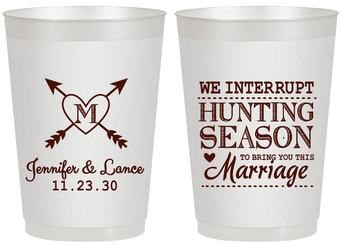 Personalized Wedding 20 oz Frosted Cups - We Interrupt Season | 318