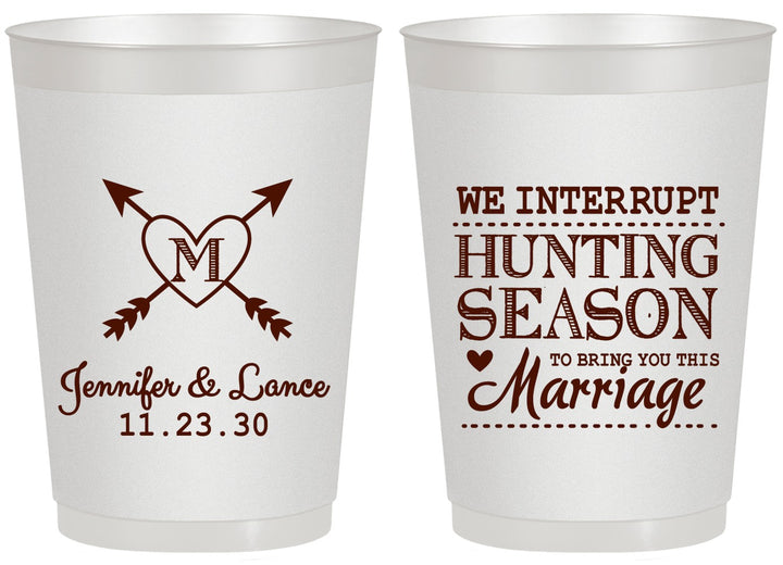Personalized Wedding 20 oz Frosted Cups - We Interrupt Season | 318