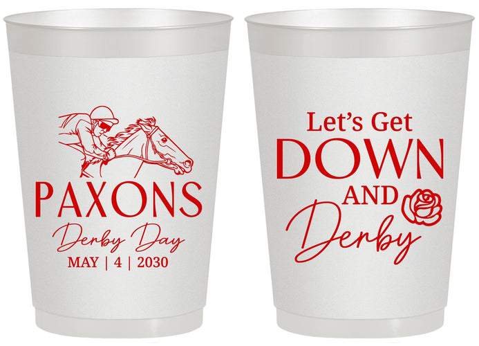 Personalized Derby Day 20 oz Frosted Cups - Lets Get Down And Derby | 320000