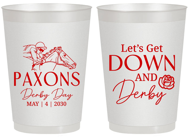 Personalized Derby Day 20 oz Frosted Cups - Lets Get Down And Derby | 320000