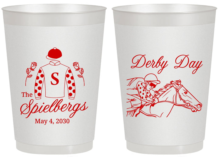 Personalized Derby Day 20 oz Frosted Cups - Horses | 320007