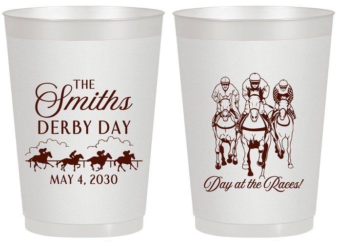 Personalized Derby Day 20 oz Frosted Cups - Day At The Races | 320009