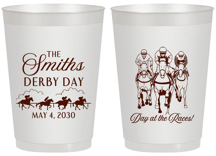 Personalized Derby Day 20 oz Frosted Cups - Day At The Races | 320009
