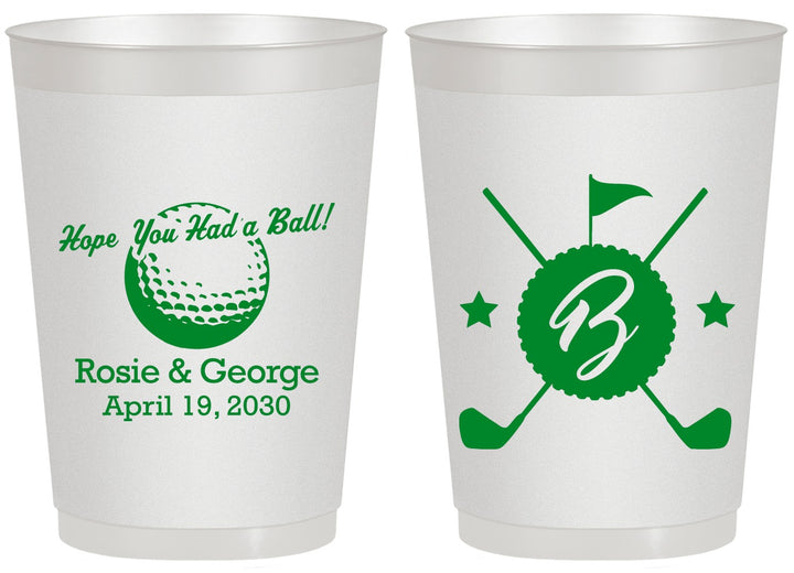 Personalized Wedding 20 oz Frosted Cups - Golf | 325
