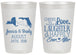 Personalized Wedding 20 oz Frosted Cups - Love Laughter Happily | 329