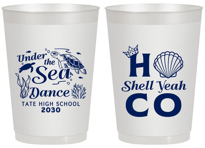 Personalized Homecoming 20 oz Frosted Cups - Hoco Under The Sea | 330003