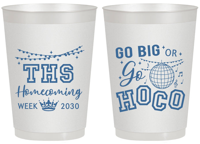 Personalized Homecoming 20 oz Frosted Cups - Big Or Go Hoco | 330004