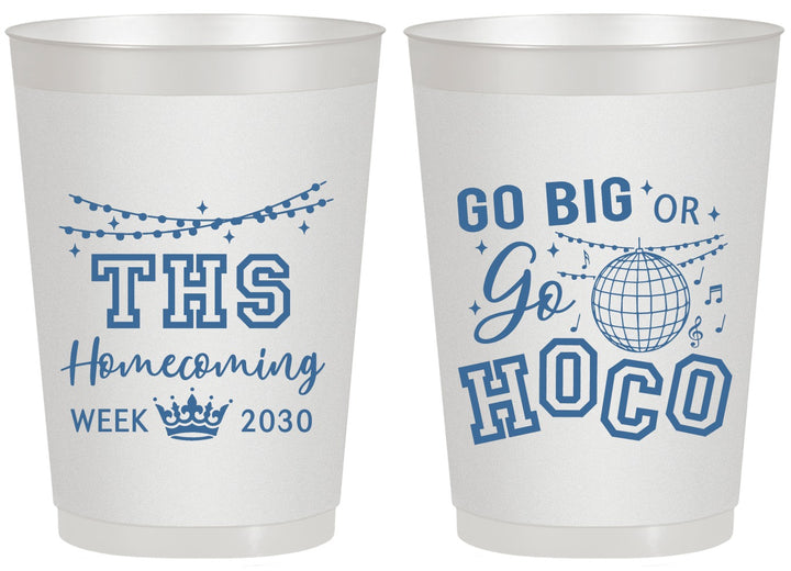 Personalized Homecoming 20 oz Frosted Cups - Big Or Go Hoco | 330004