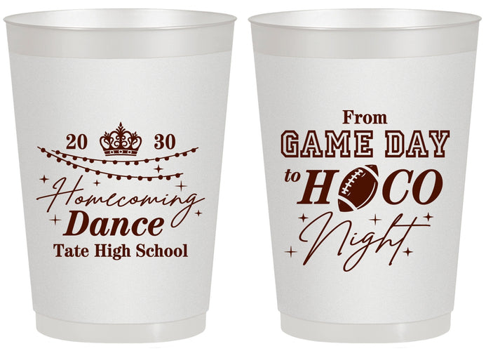 Personalized Homecoming 20 oz Frosted Cups - Gameday To Hoco Night | 330005