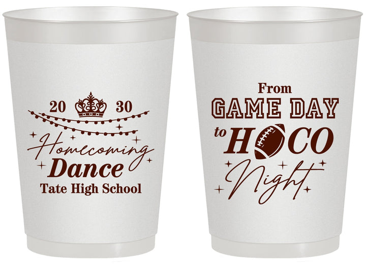 Personalized Homecoming 20 oz Frosted Cups - Gameday To Hoco Night | 330005