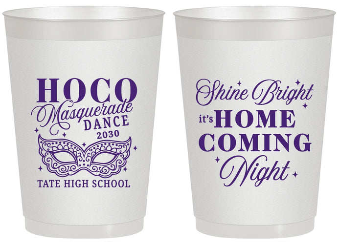 Personalized Homecoming 20 oz Frosted Cups - Hoco Masquerade Dance | 330009