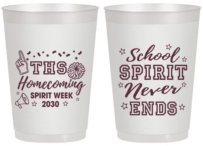 Personalized Homecoming 20 oz Frosted Cups - Spirit Week | 330011