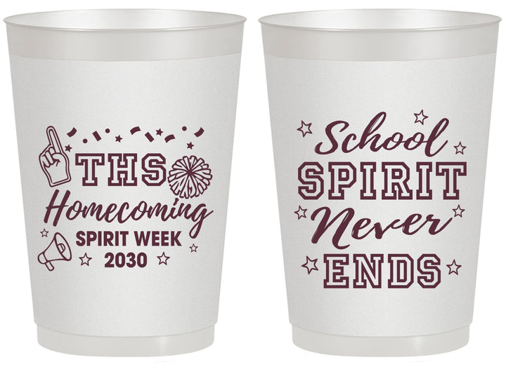 Personalized Homecoming 20 oz Frosted Cups - Spirit Week | 330011
