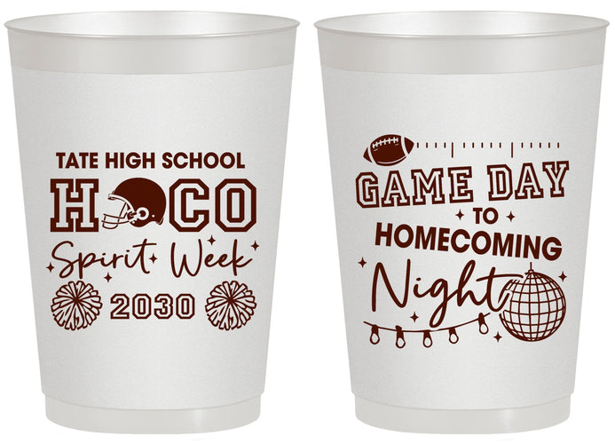 Personalized Homecoming 20 oz Frosted Cups - Spirit Week | 330013