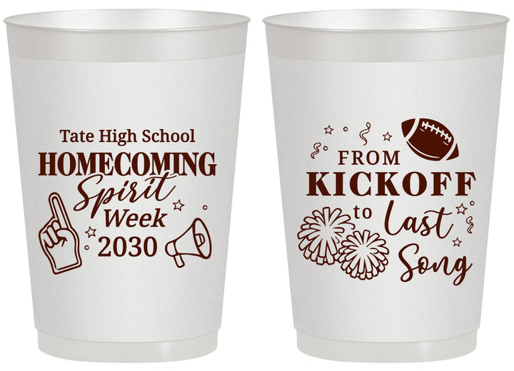Personalized Homecoming 20 oz Frosted Cups - Spirit Week | 330019