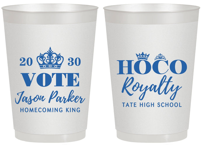 Personalized Homecoming 20 oz Frosted Cups - Hoco King Vote | 330021